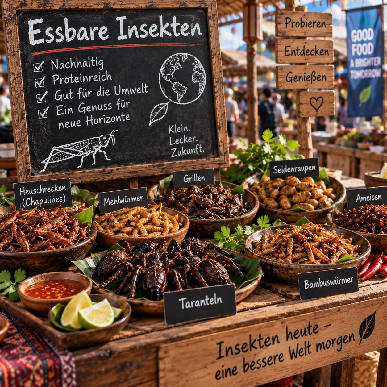 Essbare Insekten