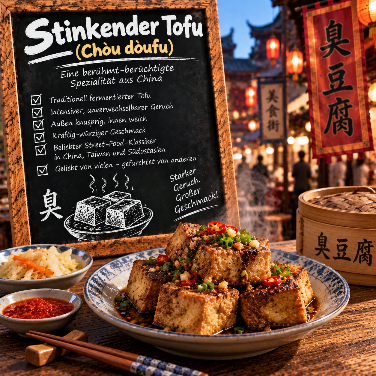 Stinkender Tofu (Chòu dòufu)