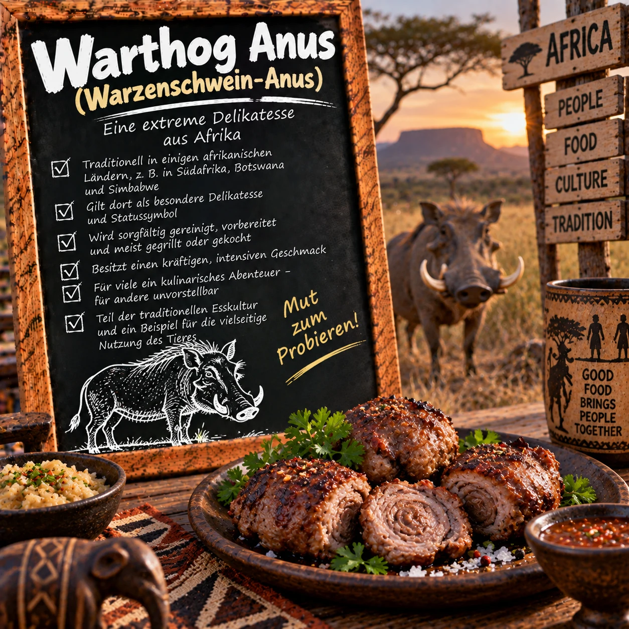 Warthog anus